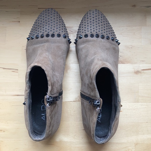 ALDO beige suede boots with silver studs US 6.5 - Picture 10 of 13